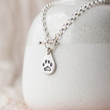 Paw print necklace - belcher chain