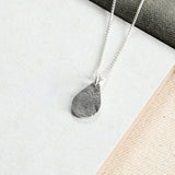 Paw pad necklace - fine silver link chain