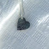 "Tender Touch" Fingerprint Necklace - Silver Link