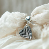 "Tender Touch" Fingerprint Charm on Carrier